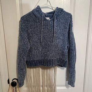 Cropped sweater hoodie